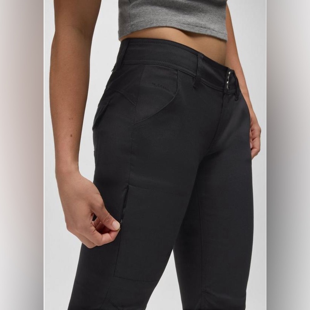 Prana Zion Halle Pant Straight Leg Tall Inseam, Black, Size 4 Long (28 x 34) - Picture 5 of 12
